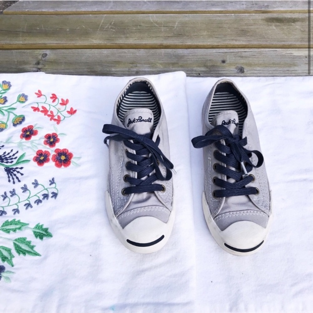 Converse Gray Jack Purcell Sneaker Unisex Women 5